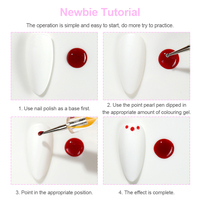 Stylo à points pour nail art professionnel MASSA avec pointe en acier inoxydable, manche en plastique, outil durable pour le soin des ongles, pour la beauté et la manucure
