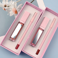 Nouvelle Tendance Kit Maquillage Lèvres 2-en-1 : Huile Repulpante Magique Hydratante et Crayon à Lèvres Végétalien, Baume Brillant et Huile de Lèvres Effet Beurre