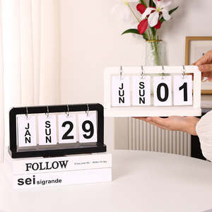 Calendario de escritorio de madera Mystic Arts, organizador de escritorio moderno, decoración para el hogar y la oficina, regalo para uso diario - Product Image 1