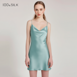 Pijamas de Seda de Morera 100% Pura de Lujo al por Mayor para Mujer, Elegantes, Transpirables, Lisos, Suaves, Bata, Camisón, Moda de Verano - Product Image 2