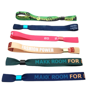 2026 Trending Product Party Festival Events Custom Sports Wristbands Polyester Fabric Bracelets Wristbands with logo Custom
