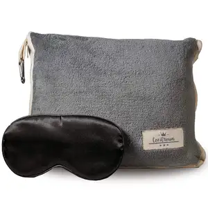 Coperta da viaggio aereo compatto compagnia aerea coperta leggera packable coperta da viaggio coperta e cuscino set