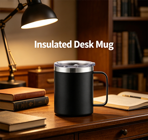 Taza Aislada con Asa Estilo Europeo Americano, Taza de Café de Acero Inoxidable 304 de Varios Tamaños, Vaso Portátil para <span class=keywords><strong>Cerveza</strong></span> y Bebidas Diarias - Product Image 5