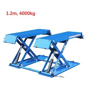 4000kg 1.2m Movable Hydraulic Scissor Car Lift With CE Certification Mobile Scissor Car Lift