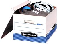 Boîtes d'expédition portables Bankers Box de taille moyenne en forme de livre avec couvercles, assemblage rapide, gaufrage de lettres, pelliculage mat