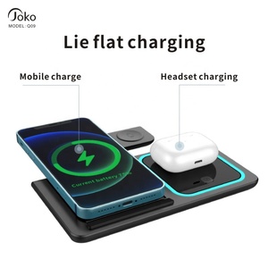 Base de Carga Inalámbrica Portátil 3 en 1 <span class=keywords><strong>JOKO</strong></span> 2026, Gran Venta para Teléfono Móvil, Auriculares y Reloj Inteligente, Potencia de Salida 10W, Entrada 5V/2A - Product Image 4