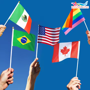 Mini Tùy Chỉnh Tay Cờ Cổ Phiếu Có Sẵn Cầm Tay Vẫy Cờ Tay Kéo Tùy Chỉnh Polyester Lụa Quốc Gia Nhỏ Cờ Kỹ Thuật Số - Product Image 6