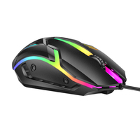 Ergonomic Mini Waterproof Optical 3D RGB Backlit 3-Button Gaming Mouse USB Wired High DPI LED for Laptop/Desktop Both Hands