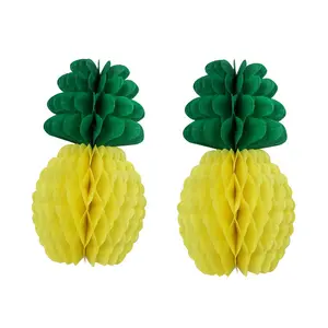 Papier Fruit Ananas Honingraten Bal 8 12 Inch Hawaii Centerpieces Verjaardag Bruiloft Tropische Hangende Decoratie Honingraat