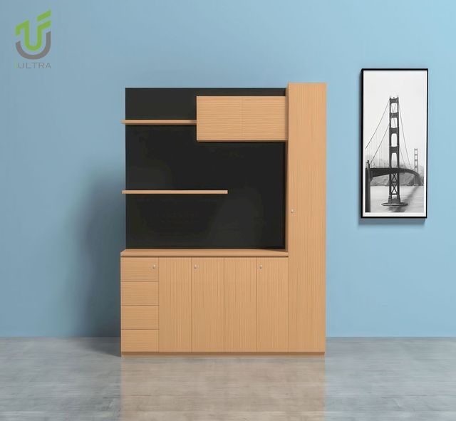 IULTRA Custom Home Office Freestanding Tall Open Shelf Office Bookcase Partition Double Sided Bookshelf Separator