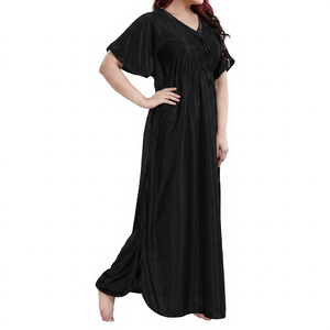 Hot Sale <b>Kaftan</b> Handmade <b>kaftan</b> Dress Batwing Wide Sleeve V Neck Polyester Regular Fit Casual Evening Party Flared Sleep Wear - Product Image 1