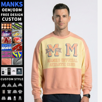 Sweat-shirt unisexe décontracté pour homme, col rond, coupe ample, imprimé, en coton et élasthanne, avec logo personnalisé