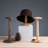 Présentoir en bois Tailai, Porte-vêtements en bois, Présentoir de bureau en bois, Support vintage pour perruques, Support pour chapeaux, Présentoir à perruques