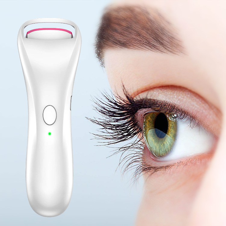 Portable Rechargeable Heated Eyelash Curler, Electric Makeup Tool for Long-Lasting Natural Lash Curl