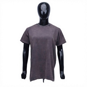 เสื้อยืดทรงบ็อกซี่ผู้ชาย คุณภาพสูง ผ้าฝ้ายถัก 100% ทรงโอเวอร์ไซส์ ล้างสี พิมพ์ลายภาพ  สตรีทแวร์  แบบเรียบ  รับผลิตตามสั่ง ขายส่ง - Product Image 3
