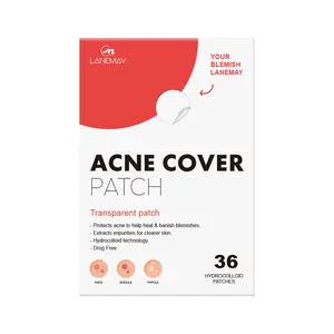 Adesivo de acne para tratamento de pontos faciais, tratamento de acne para absorção de espinhas e acne, à prova d'água