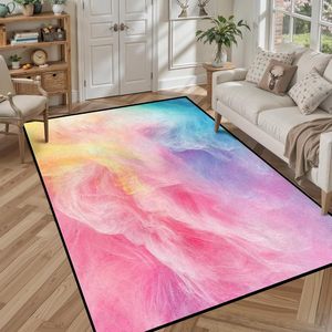 Tapis lavable <span class=keywords><strong>d</strong></span>égradé arc-en-ciel nuageux pour salle de classe, chambre, salon, salle de jeux, <span class=keywords><strong>d</strong></span>écoration intérieure - Product Image 2