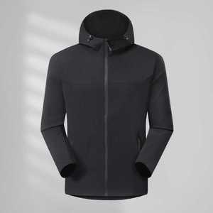 Hooded Thin High Elastic Single Layer Windbreaker <b>Jacket</b> With Inner Liner For Workwear Winter Use - Product Image 4