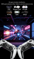 Console de Jeu Vidéo X Stick GameBox Double Système, 64G Intégré 2000+ Jeux Rétro, Manette Sans Fil 2.4G, Clé de Jeu 4K HD TV Box