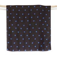 Foulards marron pour hommes à imprimé floral, foulards légers en coton respirant pour hommes, écharpe de costume douce pour hommes