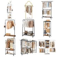 Porte-vêtements en gros, compatible dropshipping, support autoportant avec cintres, séchoir à vêtements sur pied