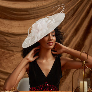 أحدث تخفيضات هائلة قبعات الكنيسة المثالية حفلة فاسكيتر كنتاكي ديربي قبعات مأدبة الساتان قماش للنساء الزفاف - Product Image 6