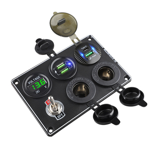 Chargeur de voiture double USB, <span class=keywords><strong>prise</strong></span> 12V, panneau d'interrupteur marin 22.5W + 22.5W, vente en gros - Product Image 1