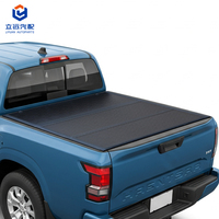 Couverture de benne rigide pliable en trois parties en alliage d'aluminium à profil bas pour Nissan Frontier 2022-2025, 6' (73 pouces), accessoires pour pick-up