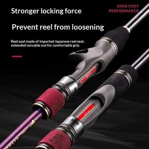 <span class=keywords><strong>Canne</strong></span> à pêche Diaoshi Ni New Red Wolf Slow Jigging en carbone 1,9 m, action ML moyennement souple, <span class=keywords><strong>pour</strong></span> la pêche en bateau en rive, <span class=keywords><strong>pour</strong></span> la pêche au bonite, au snapper, au requin - Product Image 2