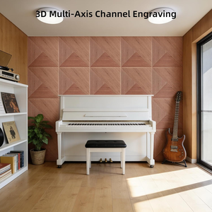 Panneaux muraux acoustiques 3D en feutre, alternative au panneau en liège, avec des languettes adhésives de 60*60 cm pour studio d'enregistrement - Product Image 5