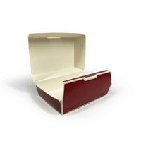 Boîte à hamburger en carton biodégradable blanche pour frites artisanales, emballage personnalisé, impression personnalisée, boîte à hamburger en papier