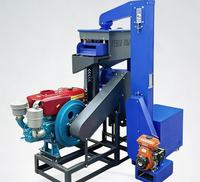 Moulin à riz diesel haute efficacité, machine commerciale multifonctionnelle pour le décorticage et le broyage du riz