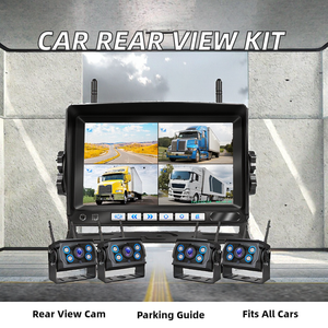 Système de caméra de recul sans fil 4CH avec écran 7 pouces, kit de moniteur de sécurité pour <span class=keywords><strong>voiture</strong></span>, <span class=keywords><strong>image</strong></span> CCD/ADH pour MDVR, bus, camion, camping-car, <span class=keywords><strong>remorque</strong></span> - Product Image 2