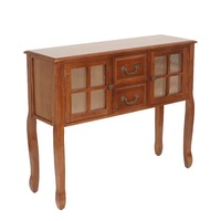 Table console moderne en bois massif à 3 tiroirs réglable et convertible pour salon, chambre à coucher, hôtel, décoration
