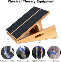 Tabla Inclinada Profesional de Madera Ajustable para Estiramiento de Pantorrillas, Alfombrilla Antideslizante para Ejercicios de Rodillas, Tobillos, Talones, Pies y Piernas