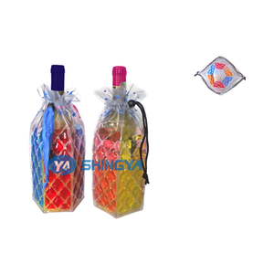 Wasserflaschen-Kühltasche Wieder verwendbare PVC-Wasserflaschen-Kühltasche PVC-Wein kühltasche mit <span class=keywords><strong>Gel</strong></span> im Inneren - Product Image 4