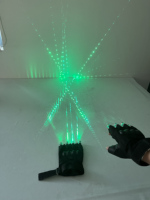 Gants laser multicolores rechargeables GlowDisplay, 4 têtes, lumières rouge/vert/bleu/violet, logo personnalisé, DIY pour DJ, performance sur scène