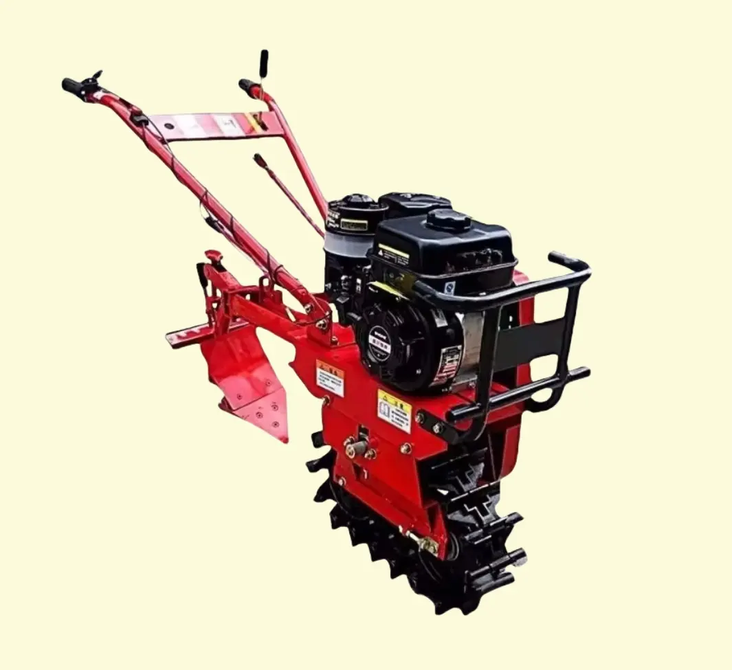 Quality Assurance One-Button Cultivators Home Use Single Chain Track Plow Small Chain Track Microtiller Walking Tiller