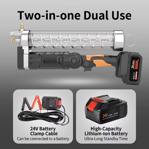 Pistolet à graisse électrique puissant avec batterie au lithium, entièrement automatique, haute pression, 24 V, rechargeable, portable, sans fil, pour excavatrice - Product Image 2