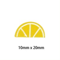 Bulk Voorraad Goedkope Prijs Plat Hars Fruit Plak Kunstmatige Kersenappel Citroen Haar Ornament Voor Kinderen Souvenir Decoratie