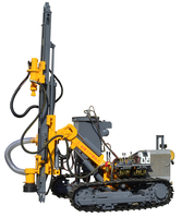 Foreuse hydraulique DTH sur chenilles, portable, à moteur diesel, pour le forage de roches, avec moteur et propulseur, perçage automatique jusqu'à 20 m de profondeur