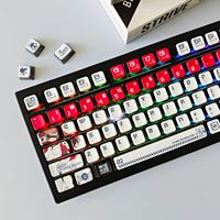Clavier mécanique personnalisé EVA119 Key Asuka, transparent à quatre côtés, en matériau PC, sublimation