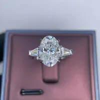 Bague de luxe MUSHAN en argent sterling 925 avec moissanite VVS, bague de présentation pour femme, plaquée or 18 carats, bagues fines brevetées MST