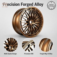 Rines de Aleación Forjada en Color Bronce Mate, Diseño Multirradio, ET 20mm/25mm, 18-24 Pulgadas, Personalizables para Autos Tuning, 5x112 5x114.3 5x120