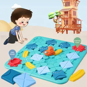 Samtoy 인터랙티브 로직 재미 보드 게임 모험 매칭 퍼즐 게임 두뇌 티저 퍼즐 장난감 도로 블록 건설 아이를위한