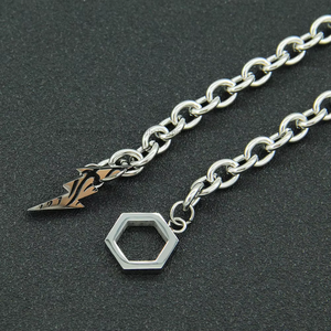 Sweet Cool <b>Titanium</b> Steel 0 <b>Chain</b> Necklace Accessory Neck <b>Chain</b>, Geometric Buckle Clavicle <b>Chain</b> Tanjing Fashion Lijing Necklace - Product Image 4