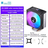 Jonsbo CR1000E Youth Edition 13e génération, radiateur CPU pour ordinateur de bureau, blanc, refroidissement par eau, roulement à billes, LED RGB, processeur en cuivre