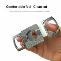 Coffret Cadeau Meiqie : Coupe-Cigares Portable de Luxe Léger en Acier Inoxydable à Double Lame avec Accessoires de Découpe
