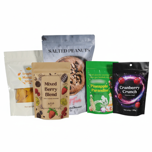 Transparent Window Plastic Stand Up Pouch Showcasing Your Product For Candy <b>Nuts</b> And Trail <b>Mix</b> - Product Image 1