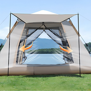 Tente <span class=keywords><strong>de</strong></span> <span class=keywords><strong>camping</strong></span> sauvage quatre saisons pour l'extérieur, une chambre, double fonction, peut servir <span class=keywords><strong>de</strong></span> tapis <span class=keywords><strong>de</strong></span> sol, pour 3-4 personnes, entièrement automatique, portable, imperméable - Product Image 5